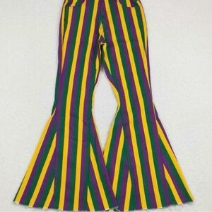 Mardi gras jeans Women adult flare jeans denim New Orleans